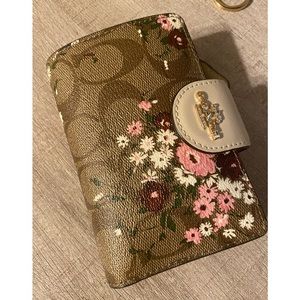 COACH Pink floral wallet